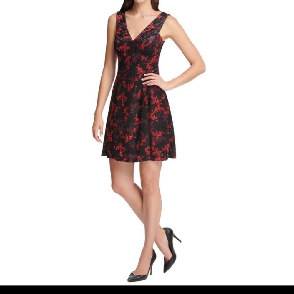 Kensie Velvet Burnout Dress